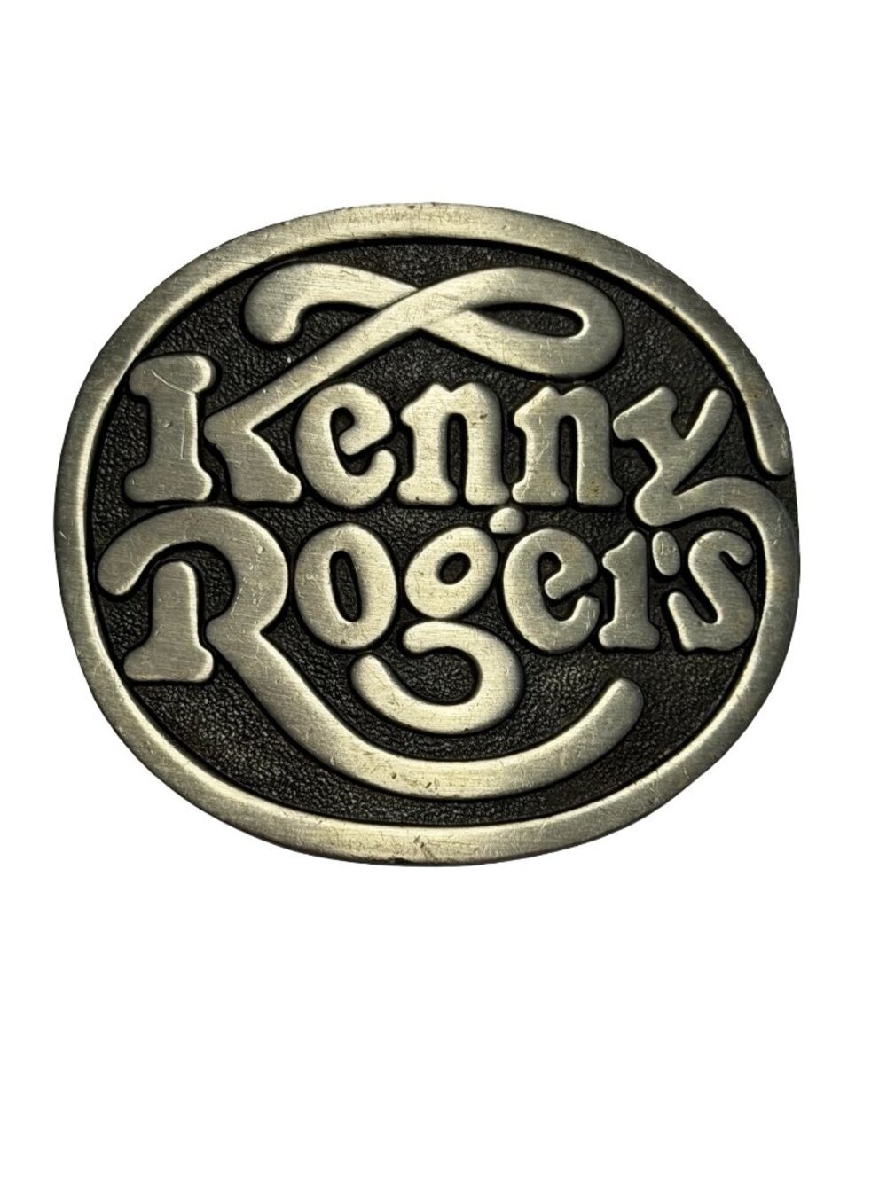 Kenny Rogers Belt Buckle Vintage 1980s Music Country Singer Oval M-200
